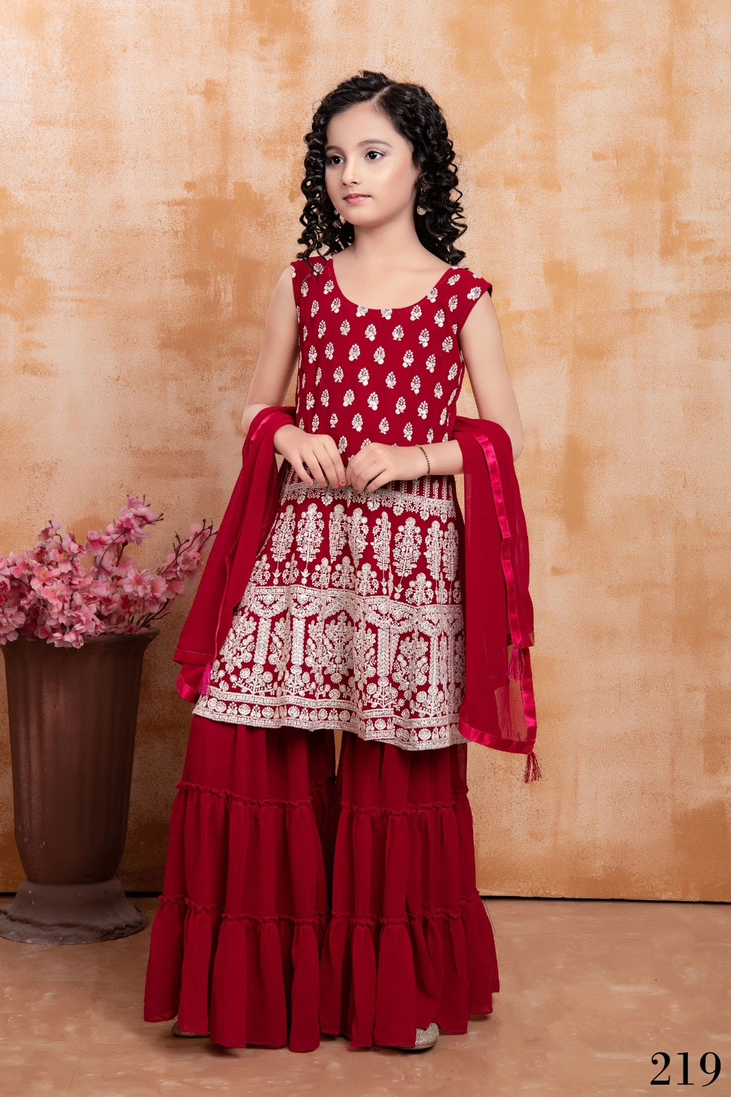 Vardan Ethnic Aaradhna Vol 31 Faux Georgette Wholesale Kidswear Lehenga Catalog — Singles, MPA wholesale from Surat - Gallery Image 4